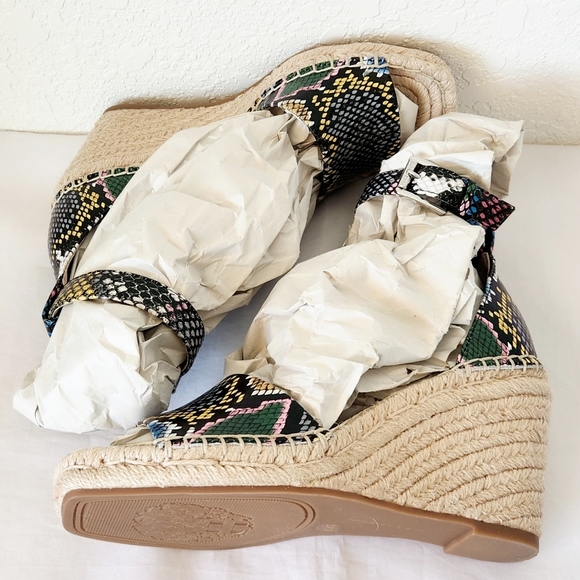 Vince Camuto Maaza Snake Print Wedges - Picture 5 of 11